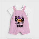 My First Boo Pumpkin Print Baby Dungaree - BABY PINK - 0 - 5 Months Old (Chest 18")