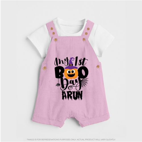 My First Boo Pumpkin Print Baby Dungaree