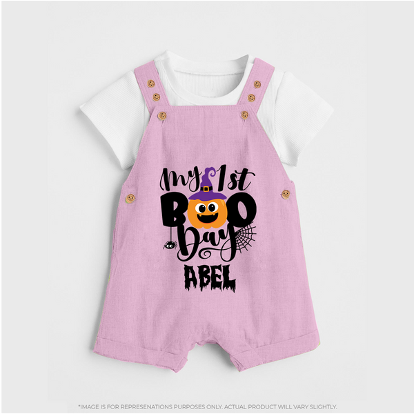 My First Mommy's Little Boo Dungaree Set | Custom Baby Dungaree Set for Festival - BABY PINK - 0 - 5 Months Old (Chest 18")