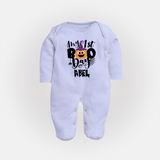 My First Mommy's Little Boo Sleep Suit | Custom Baby Sleep Suit for Festival - BABY BLUE - New Born (Chest 7.5")