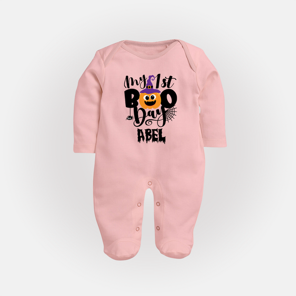 My First Mommy's Little Boo Sleep Suit | Custom Baby Sleep Suit for Festival - BABY PINK - New Born (Chest 7.5")