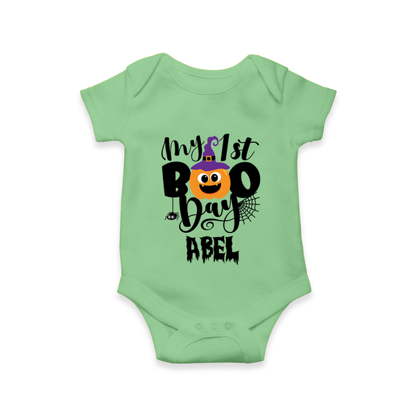 My First Mommy's Little Boo Romper | Custom Baby Romper for Festival - GREEN - New Born (Chest 14")