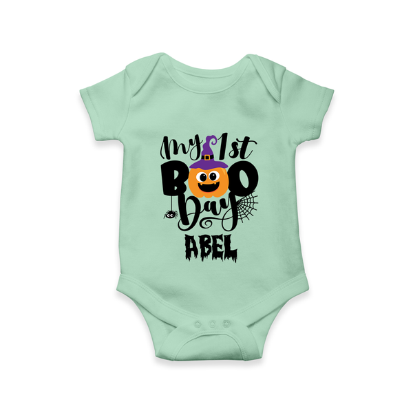 My First Mommy's Little Boo Romper | Custom Baby Romper for Festival - MINT GREEN - New Born (Chest 14")