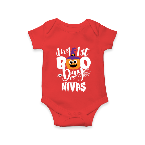 My First Mommy's Little Boo Romper | Custom Baby Romper for Festival - RED - New Born (Chest 14")