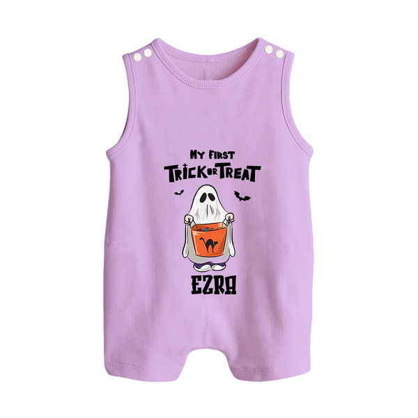 My First Daddy's Little Boo Romper Suit | Personalized Baby Romper Suit for Halloween - LILAC - 0 - 5 Months Old (Chest 18")