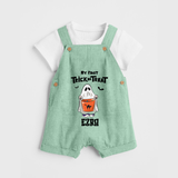 My First Daddy's Little Boo Dungaree Set | Personalized Baby Dungaree Set for Halloween - MINT GREEN - 0 - 5 Months Old (Chest 18")
