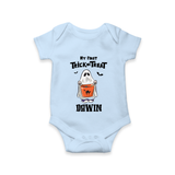 My First Halloween Theme Print Baby Romper  - BABY BLUE - New Born (Chest 14")