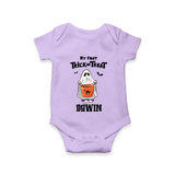 My First Halloween Theme Print Baby Romper  - LILAC - New Born (Chest 14")