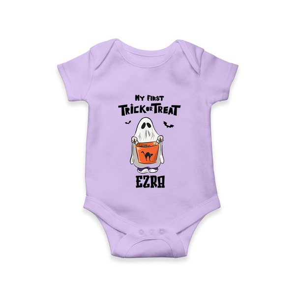 My First Daddy's Little Boo Romper | Personalized Baby Romper for Halloween - LILAC - New Born (Chest 14")