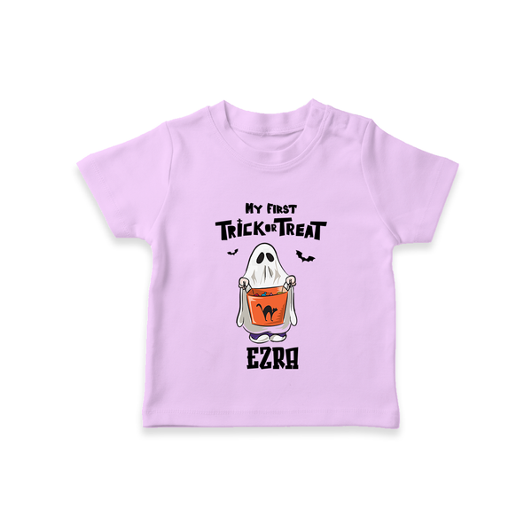 My First Daddy's Little Boo Tshirt | Personalized Baby Tshirt for Halloween - LILAC - 0-5 Months Old (Chest 17")