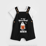 My First Halloween Theme Print Baby Dungaree - BLACK - 0 - 5 Months Old (Chest 18")