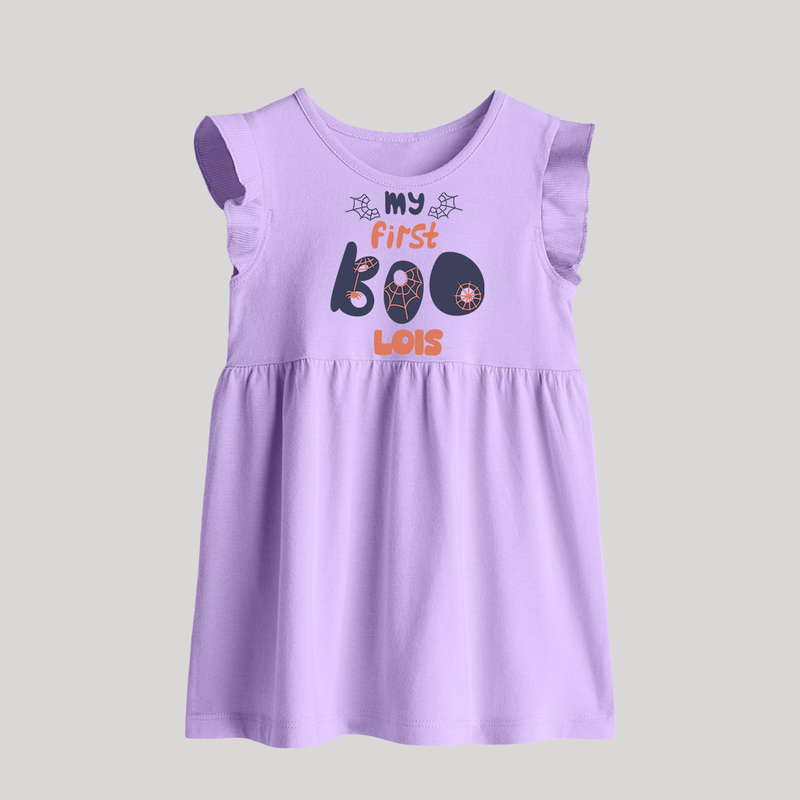 My First Too Cute Spooh Baby Frock | Custom Baby Baby Frock for Little Festival Stars - LILAC - 0 - 3 Months Old (Chest 17")