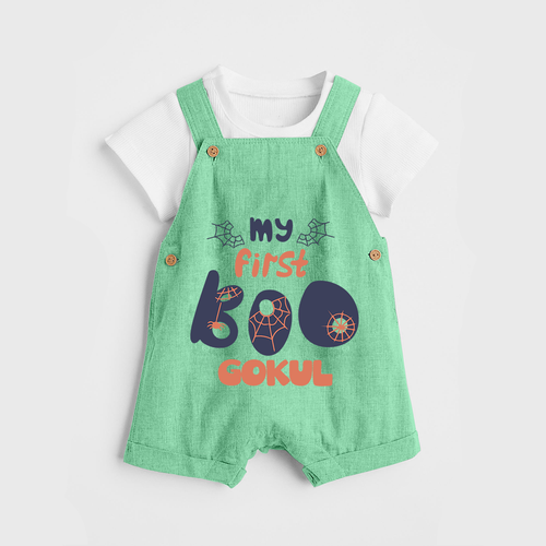 My First Boo Spider Web Print Baby Dungaree