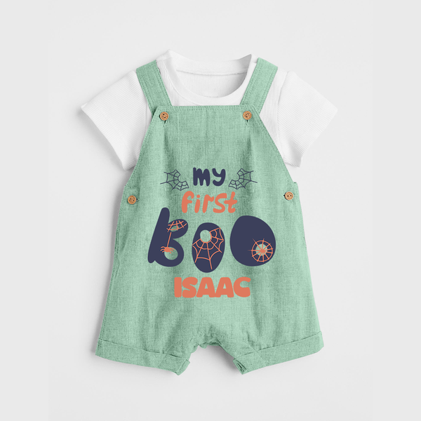My First Too Cute Spooh Dungaree Set | Custom Baby Dungaree Set for Little Festival Stars - MINT GREEN - 0 - 5 Months Old (Chest 18")