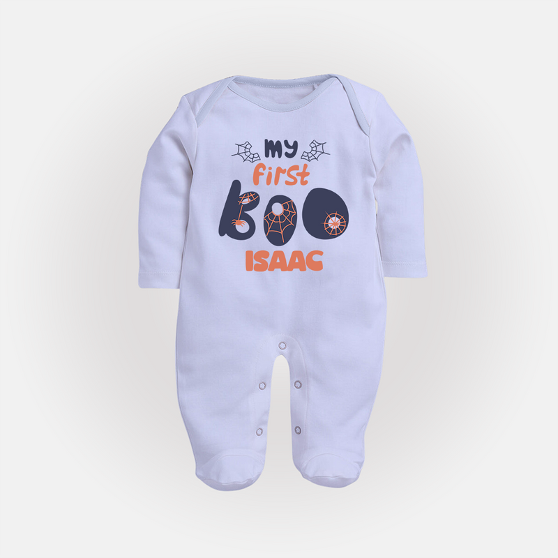 My First Too Cute Spooh Sleep Suit | Custom Baby Sleep Suit for Little Festival Stars - BABY BLUE - New Born (Chest 7.5")