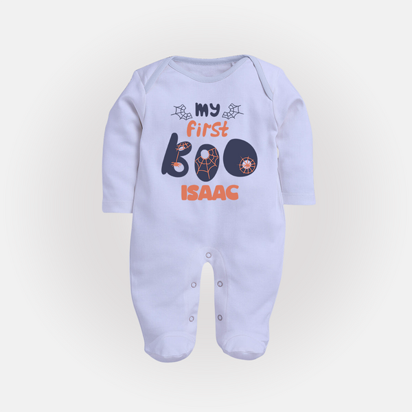 My First Too Cute Spooh Sleep Suit | Custom Baby Sleep Suit for Little Festival Stars - BABY BLUE - New Born (Chest 7.5")