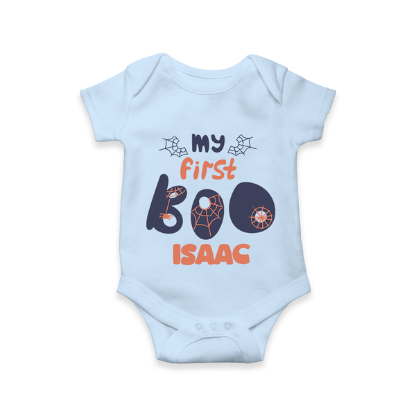 My First Too Cute Spooh Romper | Custom Baby Romper for Little Festival Stars - BABY BLUE - New Born (Chest 14")