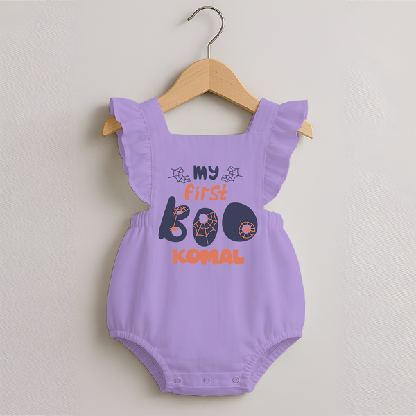 My First Boo Spider Web Print Baby Romper Frock - LILAC - 0 - 3 Months Old (Chest 19")
