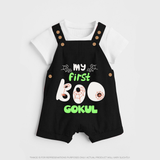 My First Boo Spider Web Print Baby Dungaree - BLACK - 0 - 5 Months Old (Chest 18")