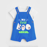 My First Boo Spider Web Print Baby Dungaree - COBALT BLUE - 0 - 5 Months Old (Chest 18")