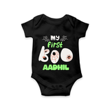 My First Too Cute Spooh Romper | Custom Baby Romper for Little Festival Stars - BLACK - New Born (Chest 14")