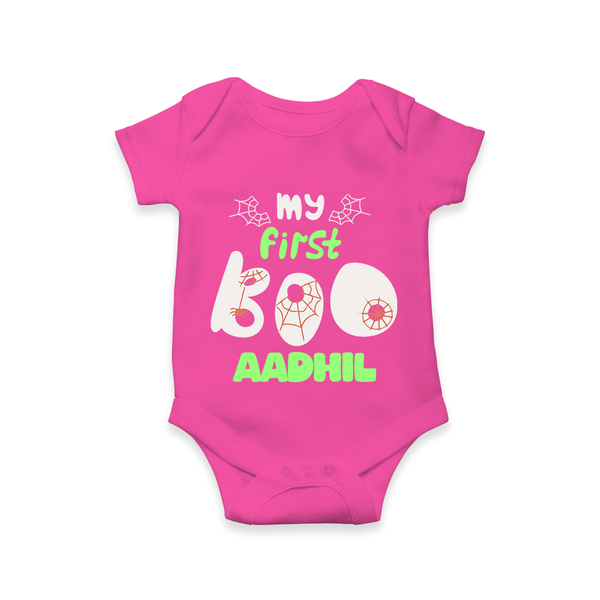 My First Too Cute Spooh Romper | Custom Baby Romper for Little Festival Stars - HOT PINK - New Born (Chest 14")