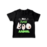 My First Too Cute Spooh Tshirt | Custom Baby Tshirt for Little Festival Stars - BLACK - 0-5 Months Old (Chest 17")