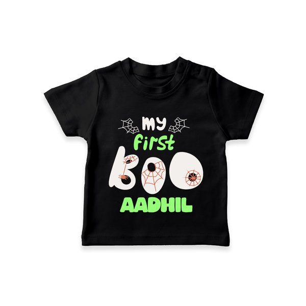 My First Too Cute Spooh Tshirt | Custom Baby Tshirt for Little Festival Stars - BLACK - 0-5 Months Old (Chest 17")