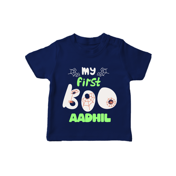 My First Too Cute Spooh Tshirt | Custom Baby Tshirt for Little Festival Stars - NAVY BLUE - 0-5 Months Old (Chest 17")