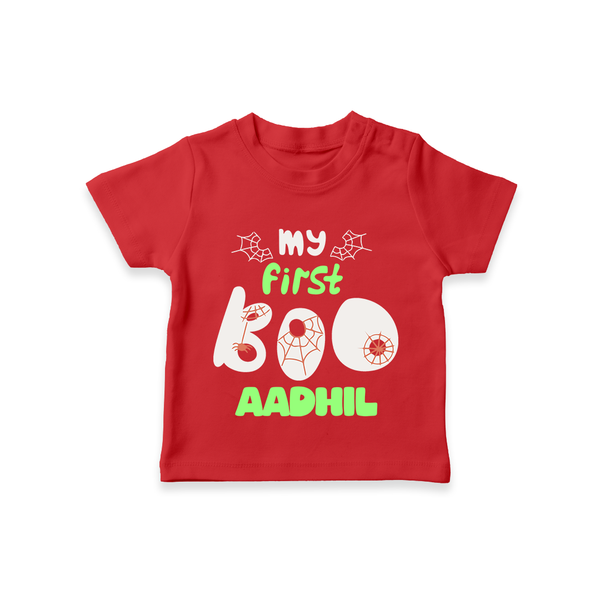 My First Too Cute Spooh Tshirt | Custom Baby Tshirt for Little Festival Stars - RED - 0-5 Months Old (Chest 17")