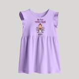 My First Tiny Spooky Star Baby Frock | Custom Baby Baby Frock for Festival Fun - LILAC - 0 - 3 Months Old (Chest 17")