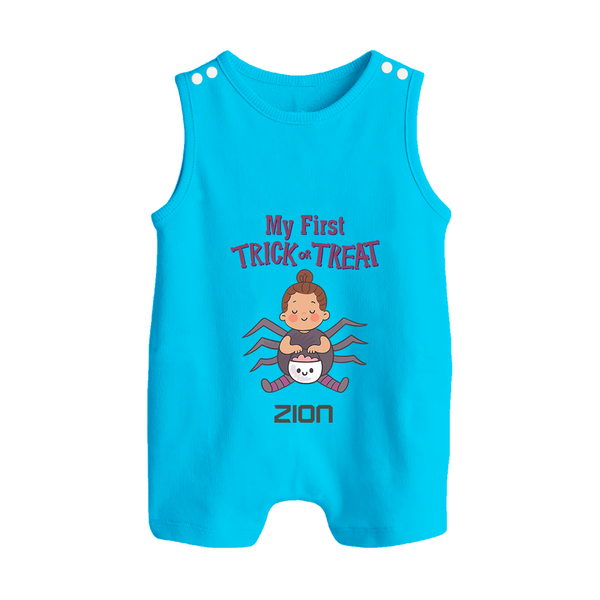 My First Tiny Spooky Star Romper Suit | Custom Baby Romper Suit for Festival Fun - SKY BLUE - 0 - 5 Months Old (Chest 18")