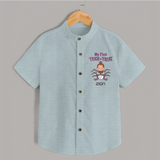 My First Tiny Spooky Star Shirt | Custom Baby Shirt for Festival Fun - ARCTIC BLUE - 0 - 6 Months Old (Chest 23")