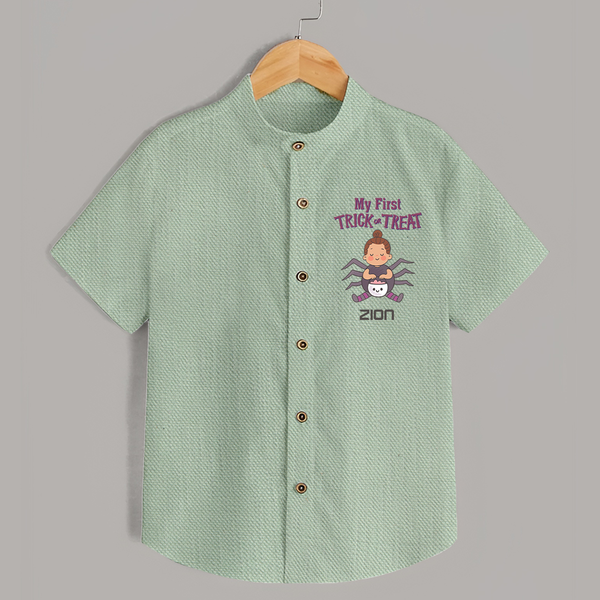 My First Tiny Spooky Star Shirt | Custom Baby Shirt for Festival Fun - MINT GREEN - 0 - 6 Months Old (Chest 23")