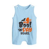 My First Halloween Party Romper Suit | Personalized Baby Romper Suit for Little Ones - BABY BLUE - 0 - 5 Months Old (Chest 18")