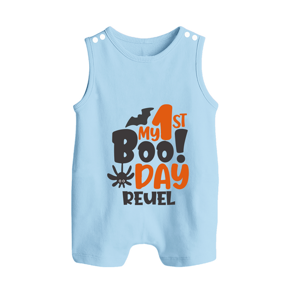 My First Halloween Party Romper Suit | Personalized Baby Romper Suit for Little Ones - BABY BLUE - 0 - 5 Months Old (Chest 18")