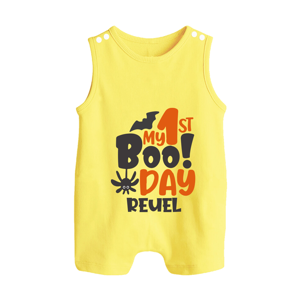 My First Halloween Party Romper Suit | Personalized Baby Romper Suit for Little Ones - PASTEL YELLOW - 0 - 5 Months Old (Chest 18")