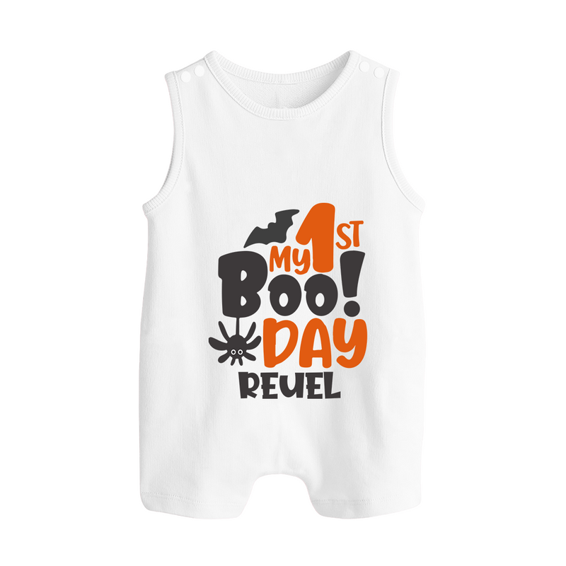 My First Halloween Party Romper Suit | Personalized Baby Romper Suit for Little Ones - WHITE - 0 - 5 Months Old (Chest 18")