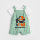 My First Boo Day Print Baby Dungaree  - MINT GREEN - 0 - 5 Months Old (Chest 18")