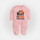 My First Boo Day Print Baby Full Body Suit  - BABY PINK - New Born (Chest 7.5")