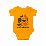 My First Boo Day Print Baby Romper   - CHROME YELLOW - New Born (Chest 14")