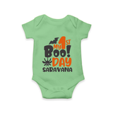 My First Boo Day Print Baby Romper   - GREEN - New Born (Chest 14")