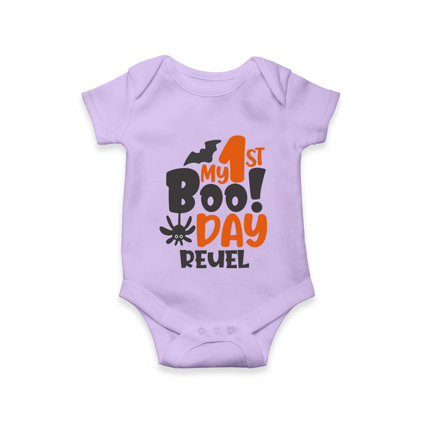 My First Halloween Party Romper | Personalized Baby Romper for Little Ones - LILAC - New Born (Chest 14")