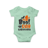 My First Boo Day Print Baby Romper   - MINT GREEN - New Born (Chest 14")