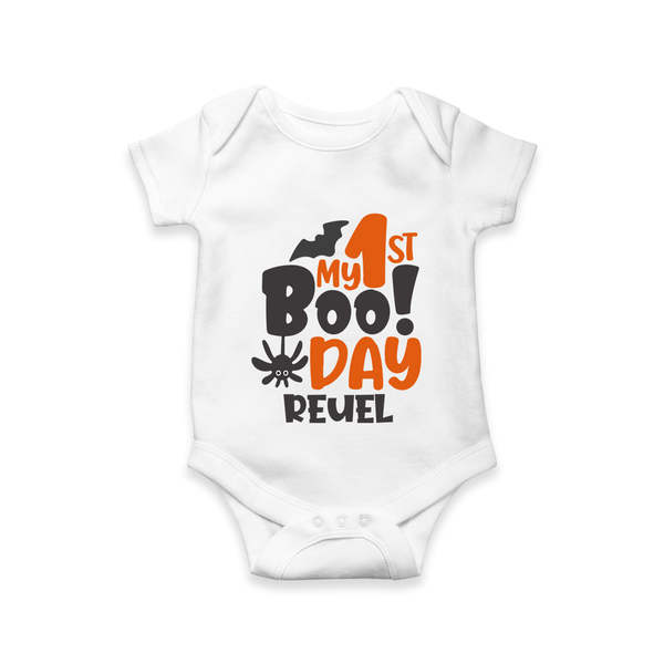 My First Halloween Party Romper | Personalized Baby Romper for Little Ones - WHITE - New Born (Chest 14")