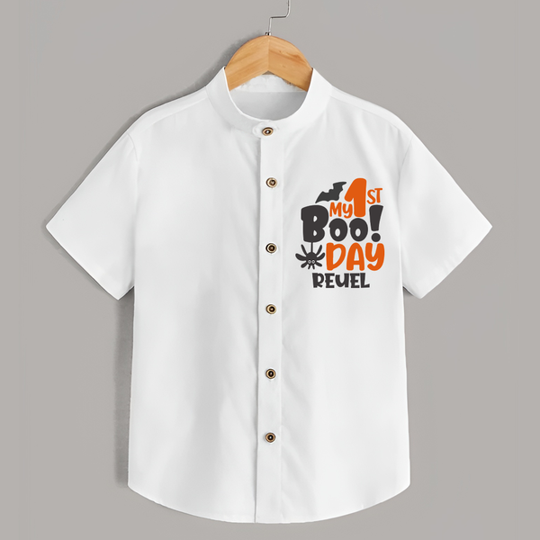 My First Halloween Party Shirt | Personalized Baby Shirt for Little Ones - WHITE - 0 - 6 Months Old (Chest 23")
