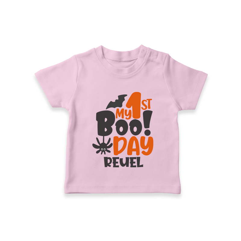 My First Halloween Party Tshirt | Personalized Baby Tshirt for Little Ones - BABY PINK - 0-5 Months Old (Chest 17")