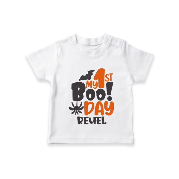 My First Halloween Party Tshirt | Personalized Baby Tshirt for Little Ones - WHITE - 0-5 Months Old (Chest 17")