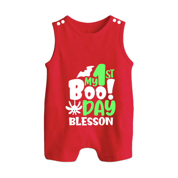 My First Halloween Party Romper Suit | Personalized Baby Romper Suit for Little Ones - RED - 0 - 5 Months Old (Chest 18")