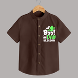My First Halloween Party Shirt | Personalized Baby Shirt for Little Ones - CHOCOLATE BROWN - 0 - 6 Months Old (Chest 23")